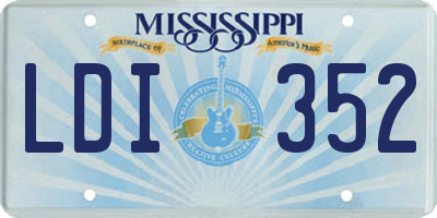 MS license plate LDI352