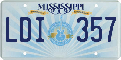 MS license plate LDI357