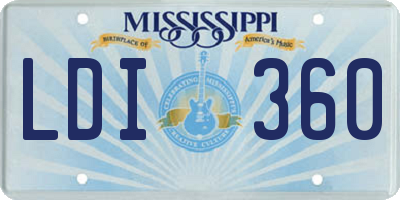 MS license plate LDI360