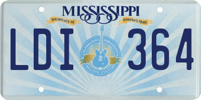 MS license plate LDI364