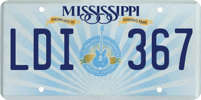 MS license plate LDI367