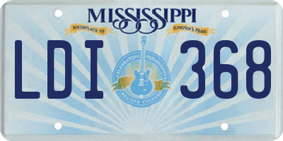 MS license plate LDI368