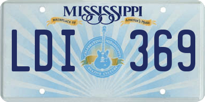 MS license plate LDI369