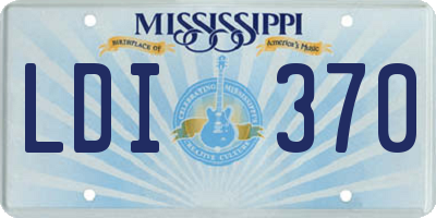 MS license plate LDI370