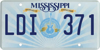 MS license plate LDI371