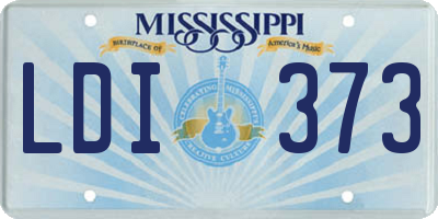 MS license plate LDI373