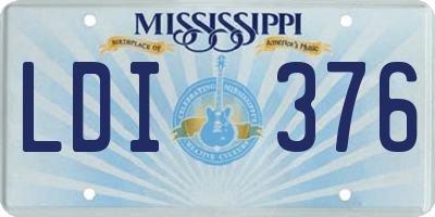 MS license plate LDI376