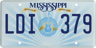 MS license plate LDI379