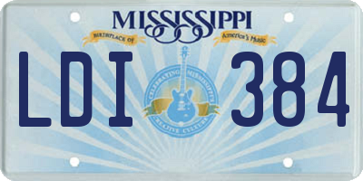 MS license plate LDI384