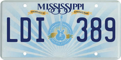 MS license plate LDI389