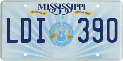 MS license plate LDI390