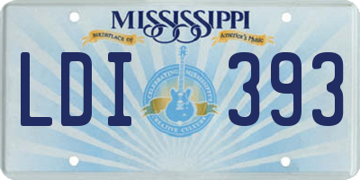 MS license plate LDI393