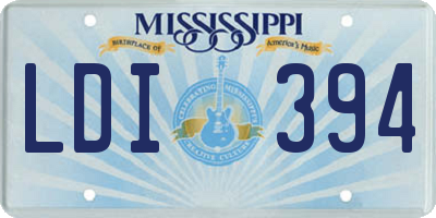 MS license plate LDI394