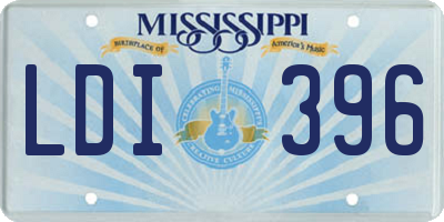 MS license plate LDI396