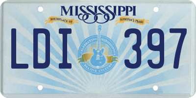 MS license plate LDI397
