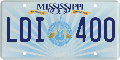 MS license plate LDI400