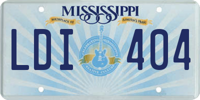 MS license plate LDI404