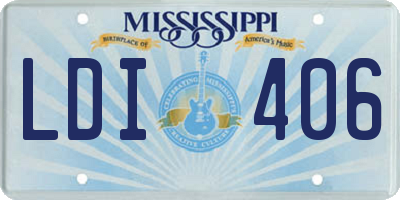 MS license plate LDI406