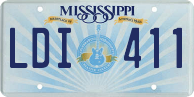 MS license plate LDI411