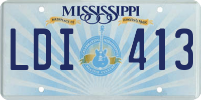 MS license plate LDI413