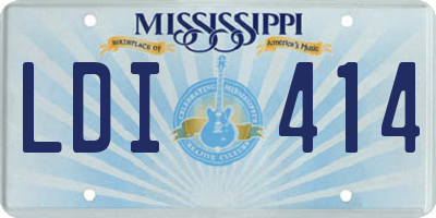 MS license plate LDI414