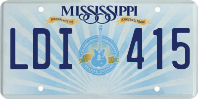 MS license plate LDI415