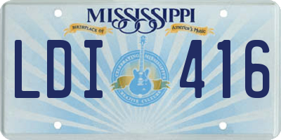 MS license plate LDI416