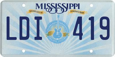 MS license plate LDI419