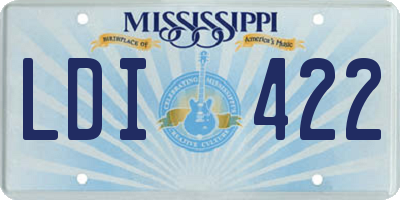 MS license plate LDI422