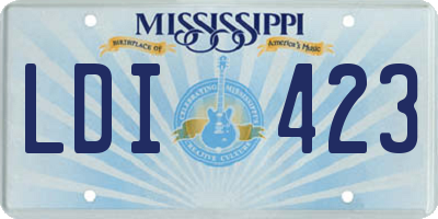 MS license plate LDI423