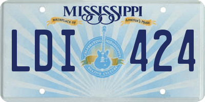MS license plate LDI424