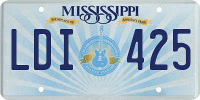 MS license plate LDI425