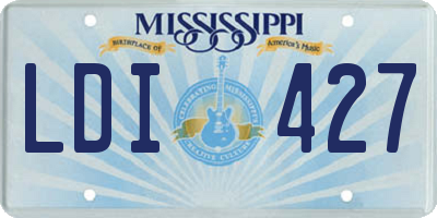 MS license plate LDI427