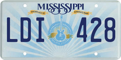 MS license plate LDI428