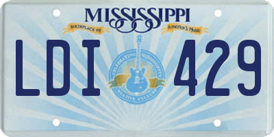 MS license plate LDI429