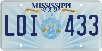 MS license plate LDI433