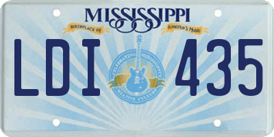 MS license plate LDI435