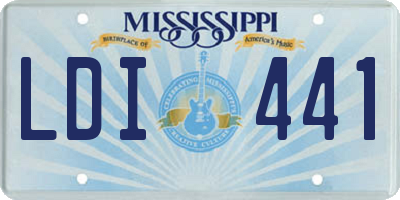 MS license plate LDI441