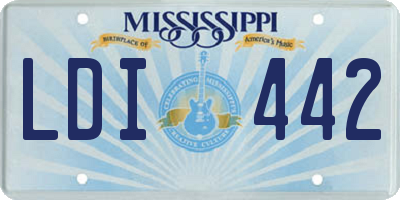 MS license plate LDI442