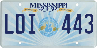 MS license plate LDI443