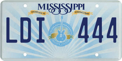 MS license plate LDI444