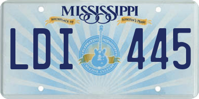 MS license plate LDI445