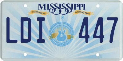 MS license plate LDI447