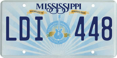 MS license plate LDI448