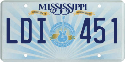 MS license plate LDI451