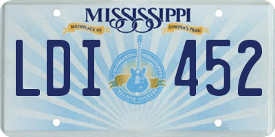 MS license plate LDI452