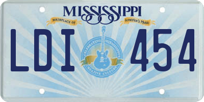 MS license plate LDI454