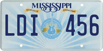 MS license plate LDI456