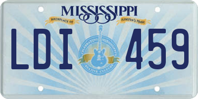 MS license plate LDI459