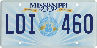 MS license plate LDI460